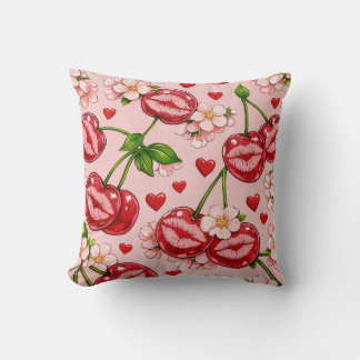 Almofada Cherry Kiss Throw Pillow