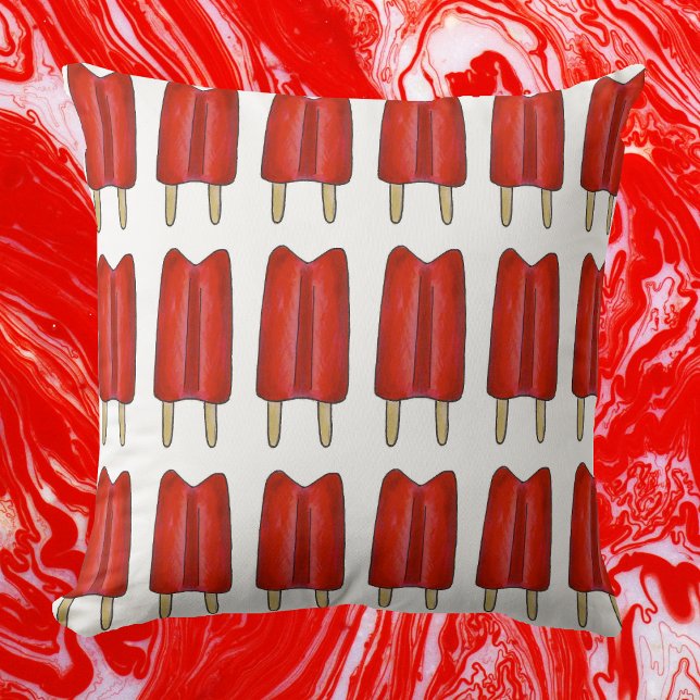Almofada Cherry Red Twin Pop picsicle Ice Lolly Lollies (Cherry twin pop pillow)