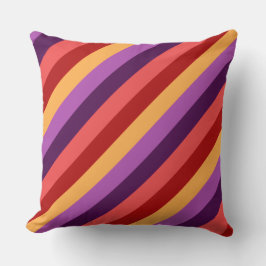 Almofada Cherry Red Violet Stripes Grande Travesseiro decor