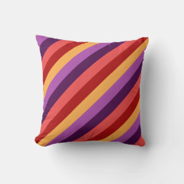Almofada Cherry Red Violet Stripes Travesseiro decorativo