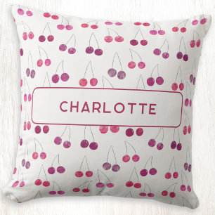 Almofada Cherry Watercolor Personalizado