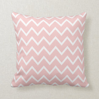 Almofada Chevron cor-de-rosa & branco de quartzo
