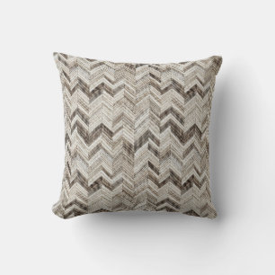 Almofada Chevron de creme ensurado
