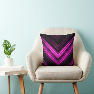 Almofada Chevron magenta preto magenta magenta, magenta, de