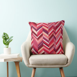 Almofada Chevron Mauve Rosa Vermelho