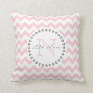 Almofada Chevron Rosa Personalizado Único para Bebês - Diam
