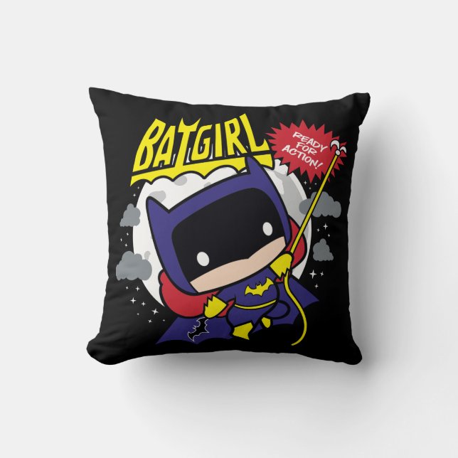 Almofada Chibi Batgirl Pronto Para Ação (Frente)