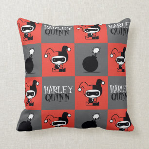 Almofada Chibi Harley Quinn Checker Patterno