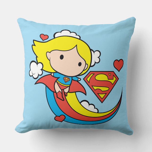 Almofada Chibi Supergirl Flying Rainbow (Frente)