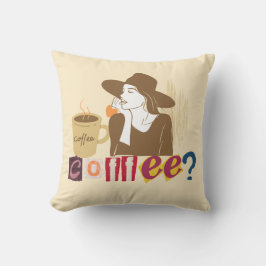 Almofada Chic Amante de Café Retro