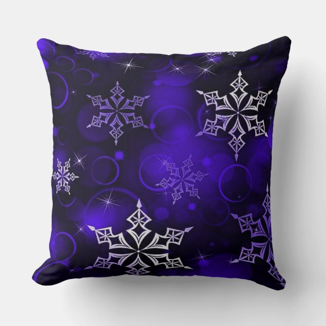 Almofada Chic Ametyst Purple Snowflake Motif (Frente)