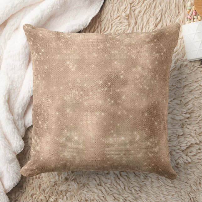 Almofada Chic Champagne Dourado Sparkle Glitz (Cobertor)
