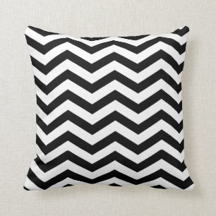 Almofada Chic Chevron   preto e branco