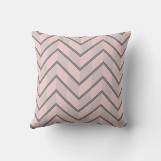 Almofada Chic Chevron Rosa Rubi de Chocolate (Verso)