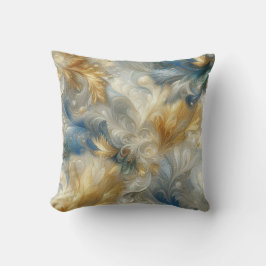 Almofada Chic Elegant Swirls in Dourado, Silver, Blue, Yell