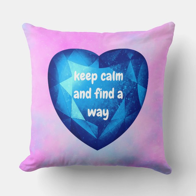 Almofada Chic fresh blue Diamond quote affirmation  (Frente)