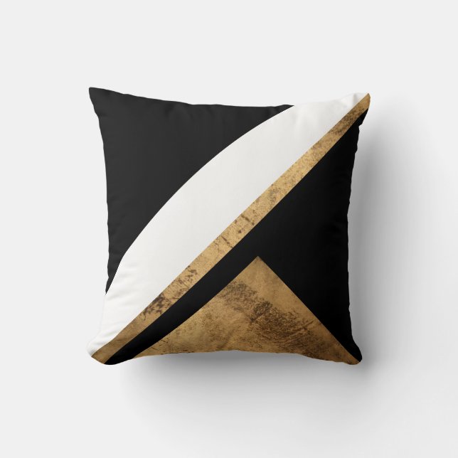 Almofada Chic Geométrico Dourada Patina (Frente)