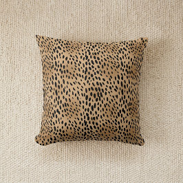 Almofada Chic Leopard Print Cheetah Spots Brown Black