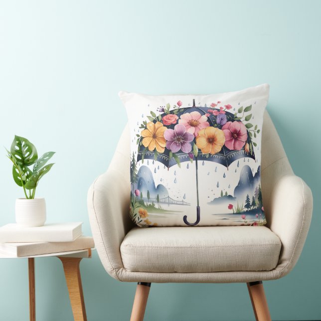 Almofada Chic & Na moda Home Deccent Floral Umbrella (Cadeira)