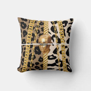 Almofada Chic Ouro Wild Luxurious na moda Girly Bday