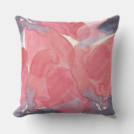 Almofada Chic Poppy Abstrato Aquarela Sobre Bege