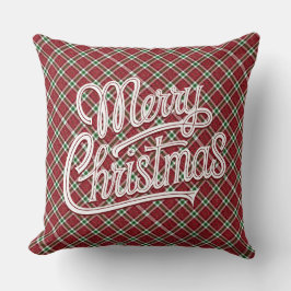 Almofada Chic Sparkly Plaid Christmas 