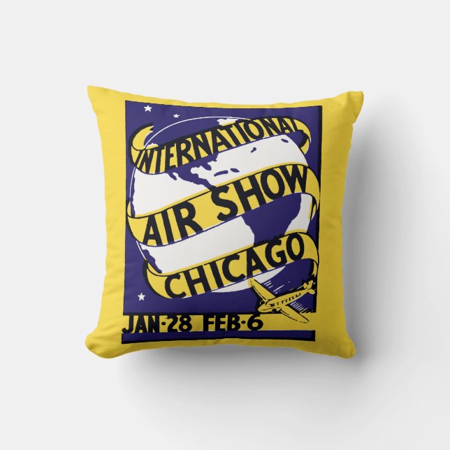 Almofada Chicago Air Show 1938 (Frente)