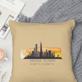 Almofada Chicago Skyline Latitude & Longitude