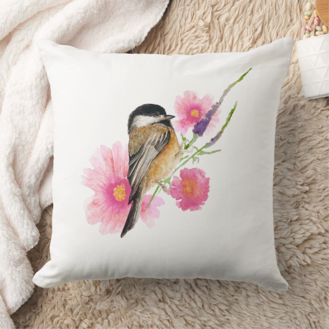 Almofada Chickadee Black Capped Art Decor (Cobertor)