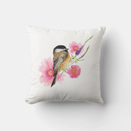 Almofada Chickadee Black Capped Art Decor