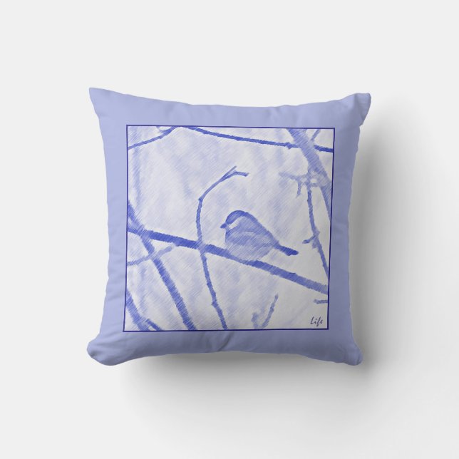 Almofada Chickadee Life Throw Pillow (Frente)