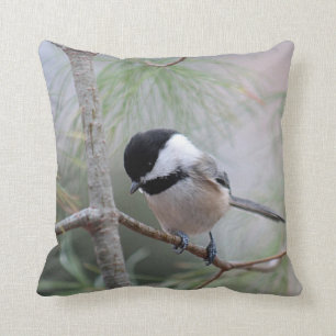 Almofada chickadee Preto-tampado