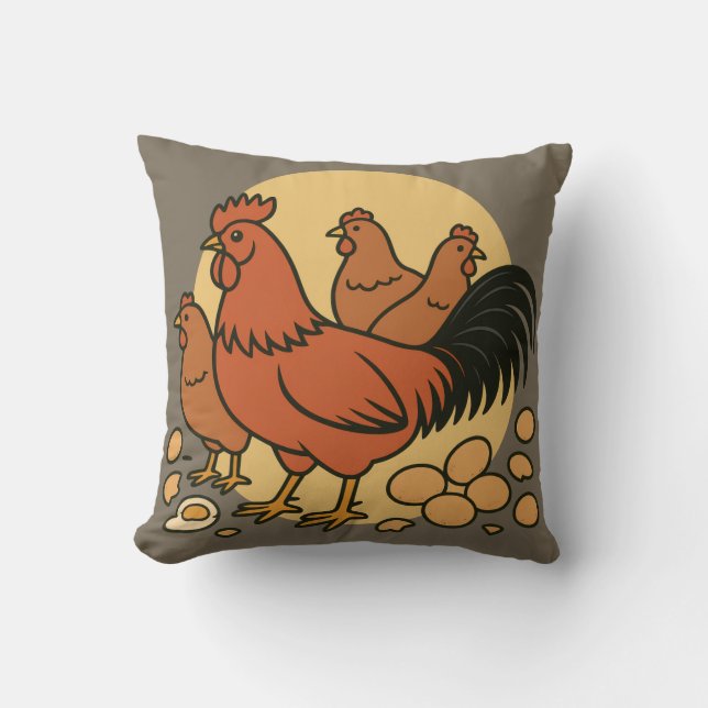 Almofada Chicken Lover Throw Pillow (Frente)