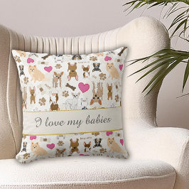 Almofada Chihuahua Cute Cachorros Bobos Pegadas de Pata Pad