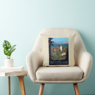 Almofada Chillon Castle   Suíça