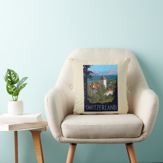 Almofada Chillon Castle | Suíça (Cadeira)
