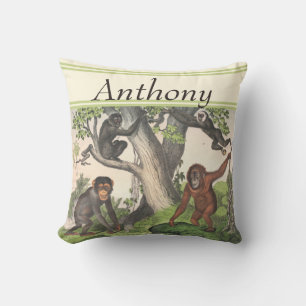 Almofada Chimpanzé Mackey Vintage impressão