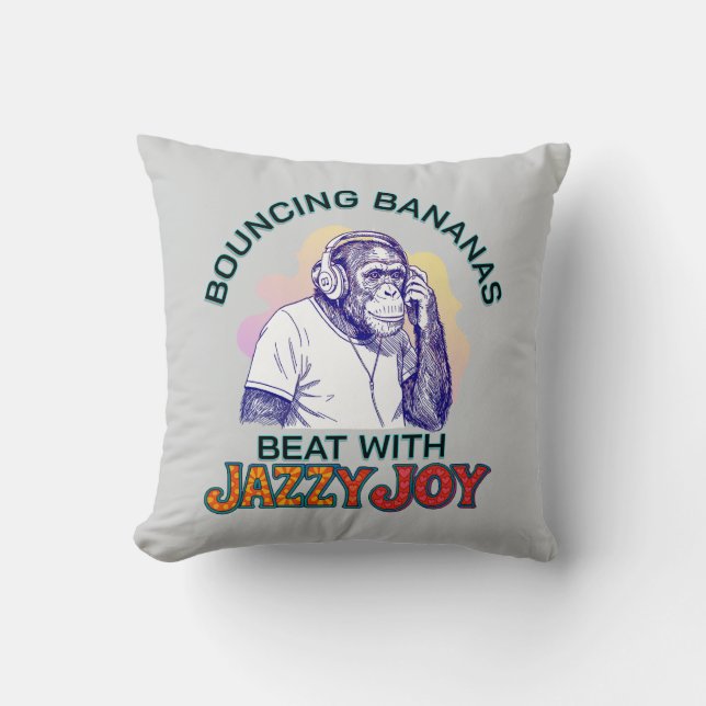 Almofada chimpanzé um bom ouvinte (Frente)