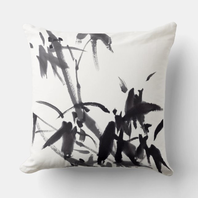 Almofada Chinesische Kunst mit Bambusmotiv (Frente)