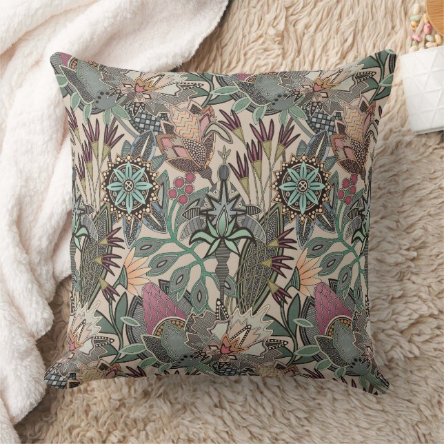 Almofada chintz steampunk bege (Cobertor)