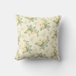 Almofada Chique decor cor-de-rosa amarela floral travesseir