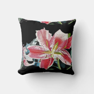 Almofada Chique Preto Flor Floral Flor Cushion