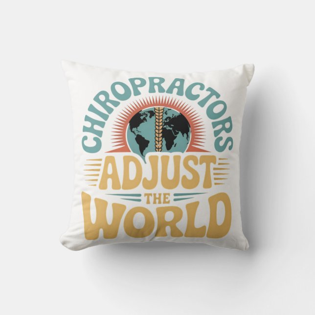 Almofada Chiropractors ajustam o Design mundial retrô (Frente)