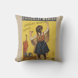 Almofada Chocolat Menier Little Girl Escrevendo