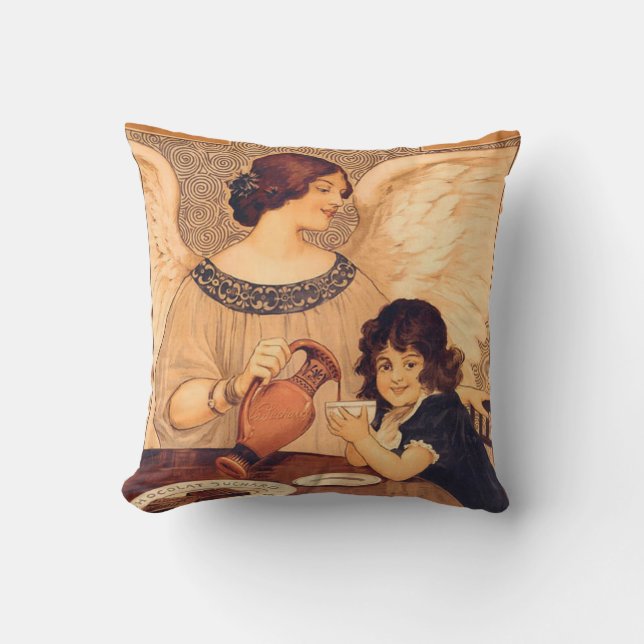 Almofada Chocolate Angel French Antiguado (Frente)