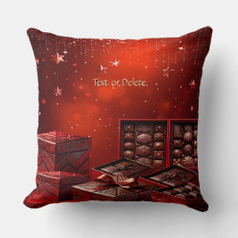 Almofada Chocolate Candy Holiday Throw Pillow