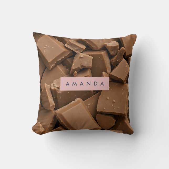 Almofada Chocolate Chunk de Leite Cremoso Personalizado (Frente)