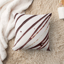 Almofada Chocolate Fudge Brown Throw Pillow 