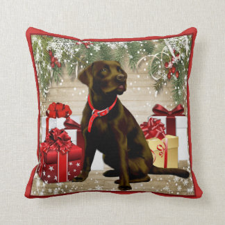 ALMOFADA CHOCOLATE LABRADOR DE NATAL