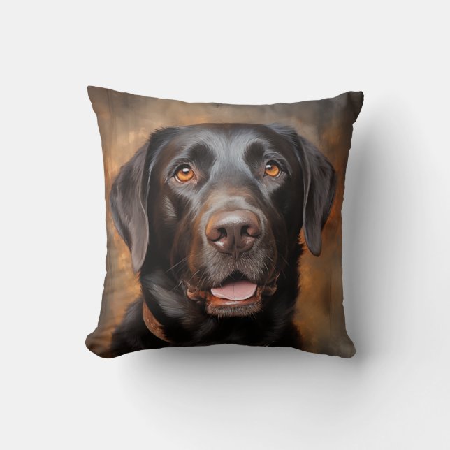 Almofada Chocolate Labrador Retriever (Frente)